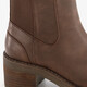 Dames Chelsea boots met hak bruin