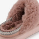 Gevoerde dames pantoffels imitatiebont bruin