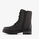 Meisjes veterboots met hartjes zwart