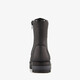 Meisjes veterboots met hartjes zwart