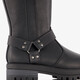 Hoge meisjes biker laarzen met studs zwart