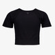 Naadloos cropped meisjes sport T-shirt zwart