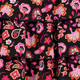 Gelaagde meisjes rok met bloemenprint zwart roze