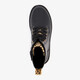 Meisjes veterboots met luipaard details zwart