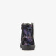 Leren meisjes veterboots paars zwart