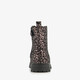Meisjes veterboots met luipaardprint brons