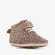 Leren babyschoenen met luipaardprint