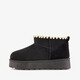 Lage gevoerde dames boots zwart