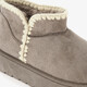 Lage gevoerde dames boots taupe