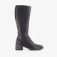Hoge leren dames laarzen zwart