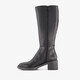Hoge leren dames laarzen zwart
