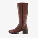 Hoge leren dames laarzen bruin