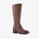 Hoge leren dames laarzen bruin