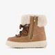 Gevoerde meisjes teddy veterboots bruin