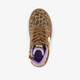 Hoge meisjes sneakers met panterprint bruin
