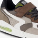 Jongens sneakers met airzool bruin groen