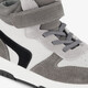 Leren hoge jongens sneakers grijs wit