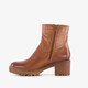 Leren dames boots cognac