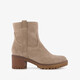 Suede dames boots beige
