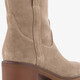 Suede dames boots beige