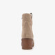 Suede dames boots beige