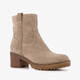 Suede dames boots beige