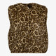 Fake fur dames gilet met luipaardprint