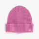 Ribgebreide dames muts roze