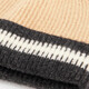 Gebreide heren muts beige zwart