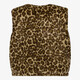 Fake fur dames gilet met luipaardprint
