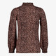 Meisjes top met lange mouwen en panterprint bruin