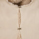 Meisjes gilet van imitatiebont beige