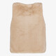 Meisjes gilet van imitatiebont beige