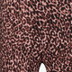 Flared meisjes broek met panterprint bruin
