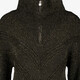 Dames trui met rits en gouden details zwart