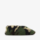 Kinder teddy sloffen met camouflage print groen