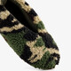 Kinder teddy sloffen met camouflage print groen