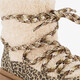 Gevoerde meisjes teddy boots met luipaardprint