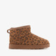 Gevoerde meisjes boots met panterprint bruin