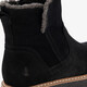 Gevoerde suede dames boots zwart