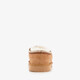 Leren heren pantoffels gevoerd cognac