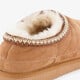 Leren heren pantoffels gevoerd cognac