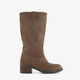 Suède dames laarzen taupe