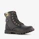 Meisjes veterboots zwart met goud
