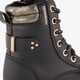 Meisjes veterboots zwart met gouden details