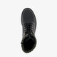 Dames veterboots met gebreid detail zwart