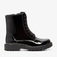 Meisjes lak veterboots zwart