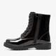 Meisjes lak veterboots zwart