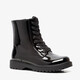 Meisjes lak veterboots zwart