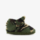 Hoge jongens pantoffels met camouflageprint groen